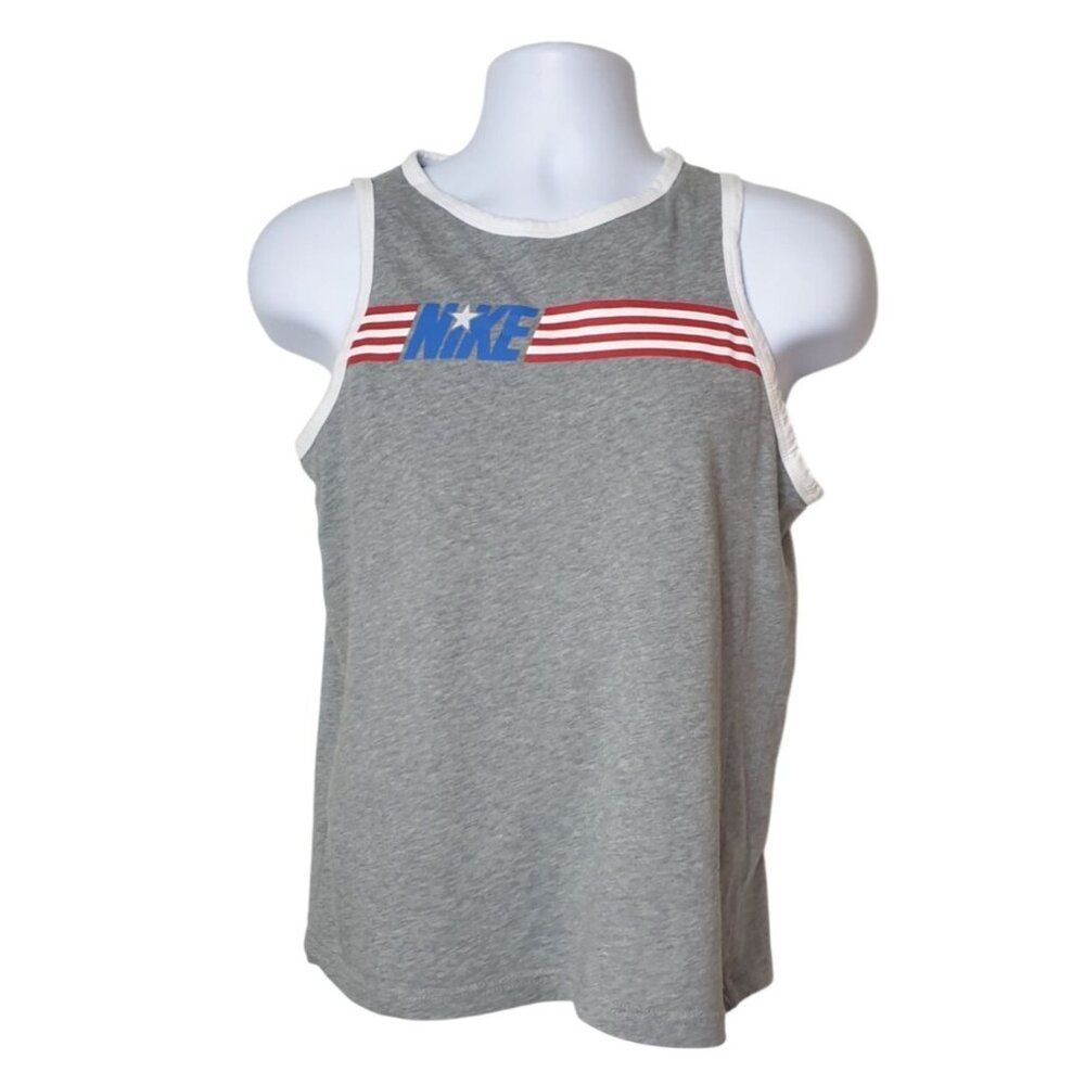 Nike Boys Tank Top XL GrayThe Nike Tee Patriotic Capt America Athletic Sporty